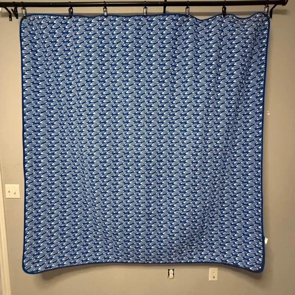 Vts 80s blue Pepsi logo throw blanket - picnic quilt bedspread 72 x 72